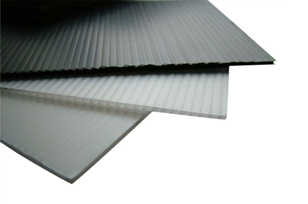 10 x Black Polyflute Correx Sheets for Hard Floor & Surface Protection 2mm x 240cm x 120cm (white optional) - select your pack size