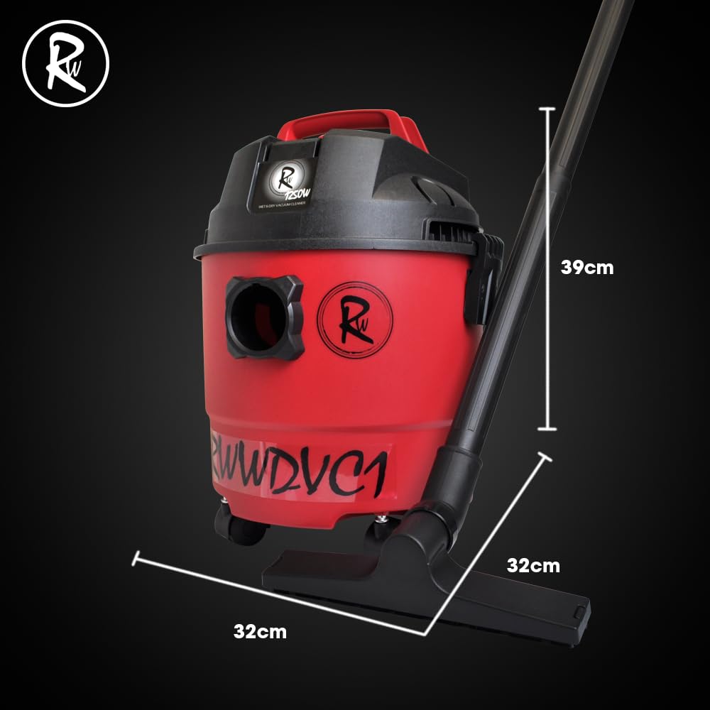 RocwooD Wet And Dry Vacuum Cleaner 15L 230 V 1250W 3 In 1 Bag Hoover With Blower Cleaning & Filter Light Weight & Portable Powerful Tub Vacuum Cleaners Electric Carpet & Floor Hoovers