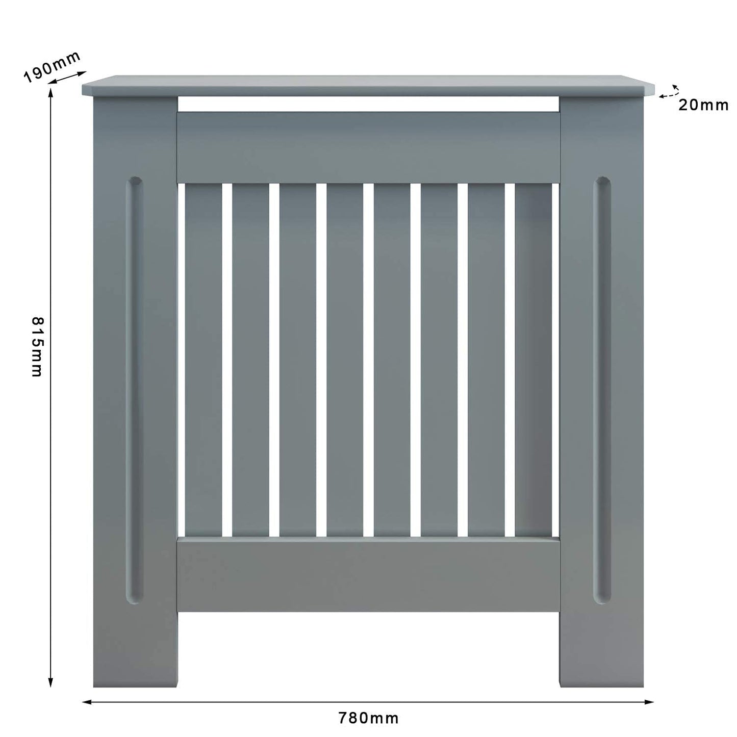 ELEGANT Radiator Covers Vertical Grill Grey Painted Slat Cabinet SMALL