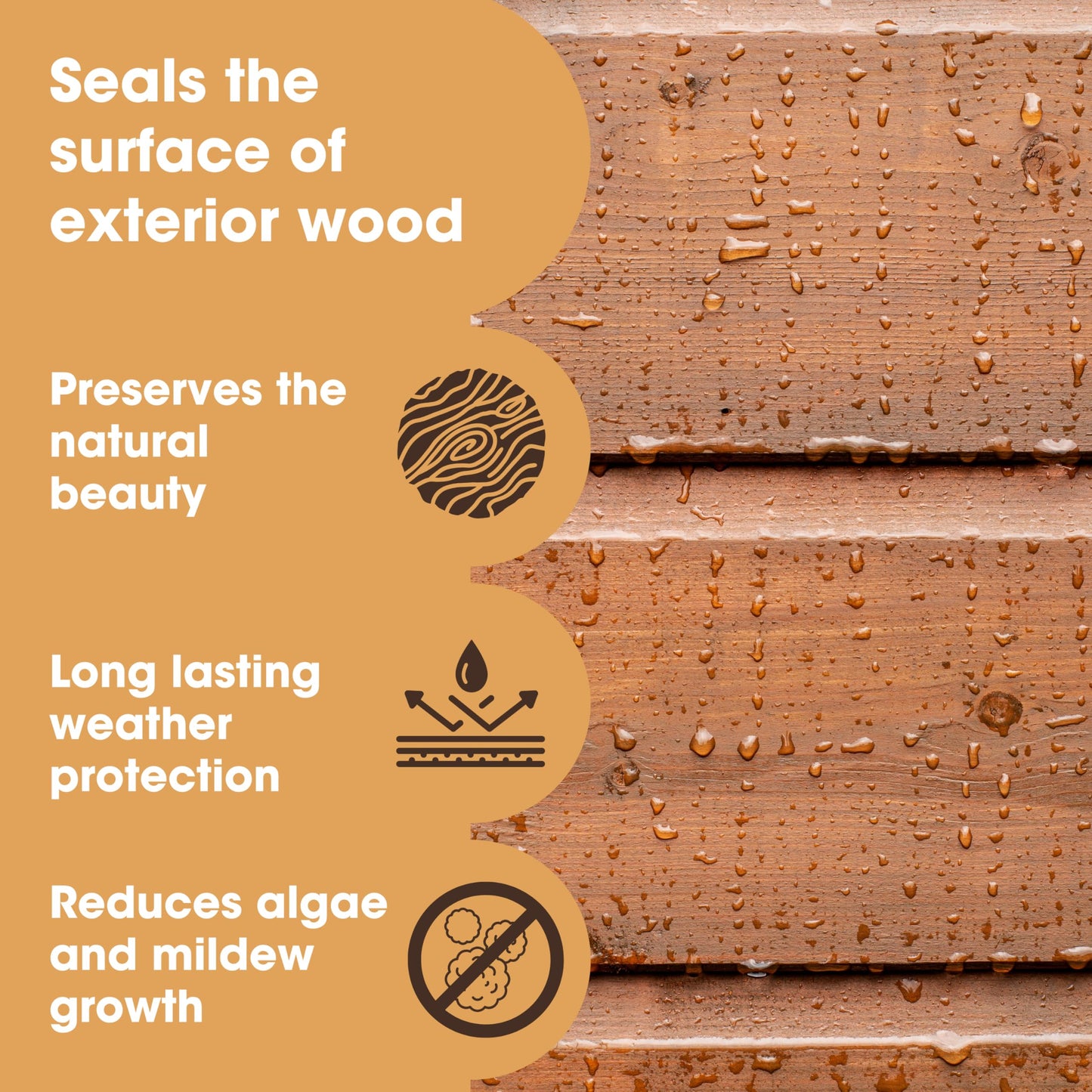 Furniture Clinic Outdoor Wood Preserver - 5L Clear Waterproof Wood Sealant Treatment for Garden Furniture, Fences, Decking & Sheds - Easy Application with a Brush, Roller or as a Spray