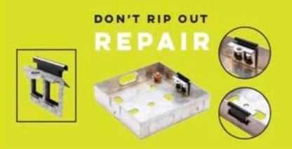 x10 Back Box Repair Clips Replace Damaged Threads or Lugs on Installed Electrical Metal Back Pattress Boxes