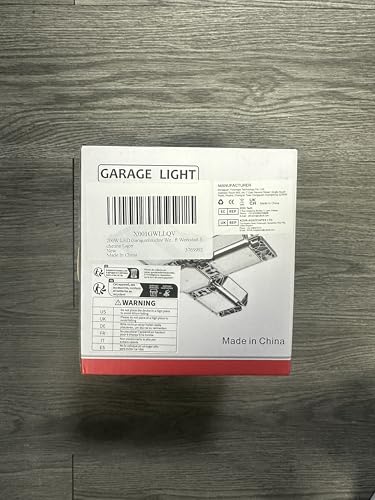 Rafow 200W LED Garage Light 1 Pack - 20000LM 6500K Deformable Ceiling Lighting Fixture with 12 Adjustable Panels - E26/E27 Bay Light for Garage | Basement | Shop | Workshop | Barn | Warehouse