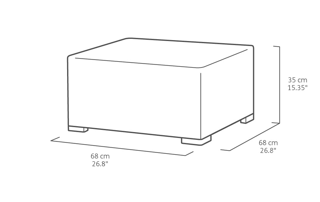 Keter California Double 2 Seater 83% recycled Outdoor Garden Furniture Chaise Lounge Set - Graphite with Grey Cushions Fade Free | All Weather Resistant | Easy Clean | Zero Maintenance