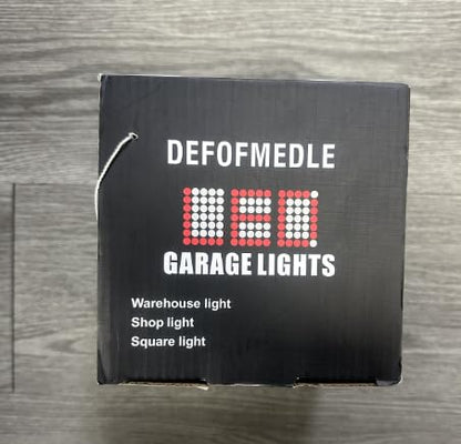 Rafow 200W LED Garage Light 1 Pack - 20000LM 6500K Deformable Ceiling Lighting Fixture with 12 Adjustable Panels - E26/E27 Bay Light for Garage | Basement | Shop | Workshop | Barn | Warehouse