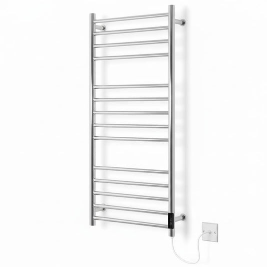 Manissa Siena Electric Stainless Steel Towel Rail H1000mm W500mm Mirror Polished Finish Electric Heated Towel Radiator
