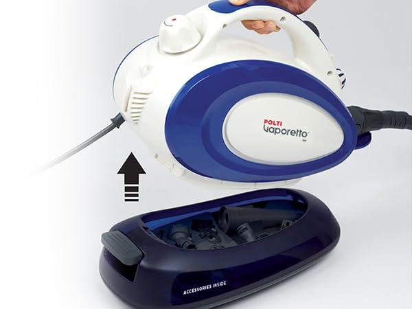 Polti Vaporetto Go Steam Cleaner, 3.5 Bar, 0.75 L Tank, 14 Accessories