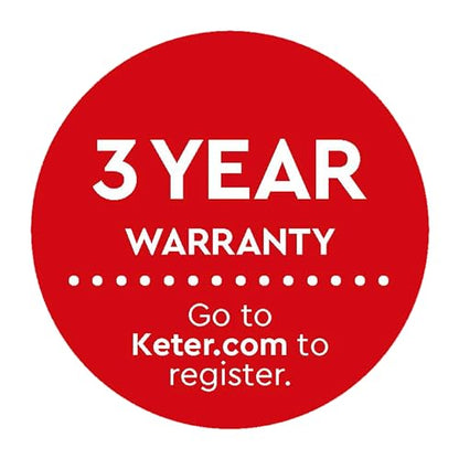 Keter California Double 2 Seater 83% recycled Outdoor Garden Furniture Chaise Lounge Set - Graphite with Grey Cushions Fade Free | All Weather Resistant | Easy Clean | Zero Maintenance