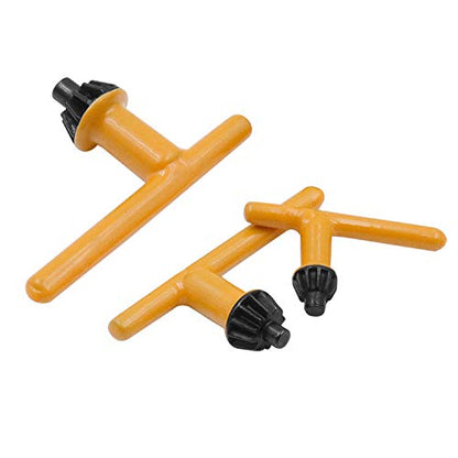 Mesee 3 Packs Drill Chuck Key Wrench Set, Universal Impact Chuck Keys Replacement 3 Sizes T Key Drill Press Wrench Repair Tools for 6mm/10mm 13mm 16mm Electric Drill Clamping Tool