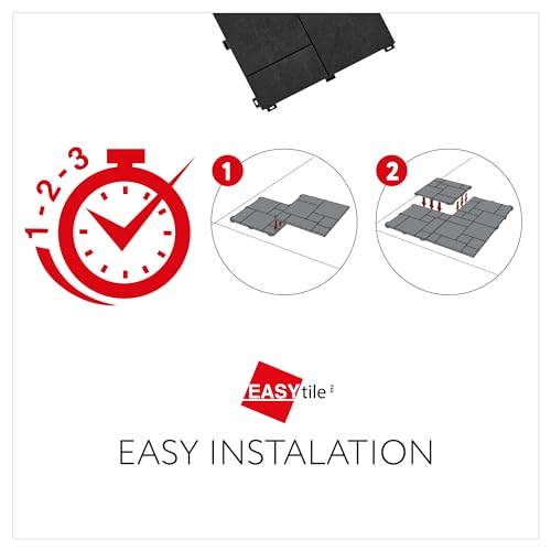 10 Pack Garden Composite Interlocking Decking Tiles Recycled Material 30 x 30cm