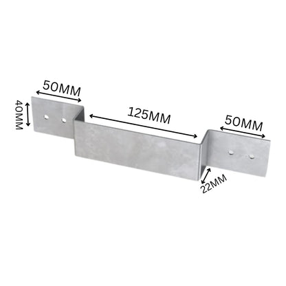[FIXINGS DIRECT®] (10 Pack) Ultimate 4Inch Fence Post Security Brackets (for 100mm/4 Posts) Concrete Or Wood (Check Sizing Before Ordering) Anti Rattle Post Clips, Galvanised Anti Corrosion
