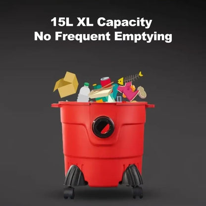 BEOSIOR 15L 800W Wet and Dry Vacuum Cleaner,3 In 1 Vacuum Cleaner with HEPA Filtration, 8m Power Cord, For Home Car Carpet Hard Floors Cleaning