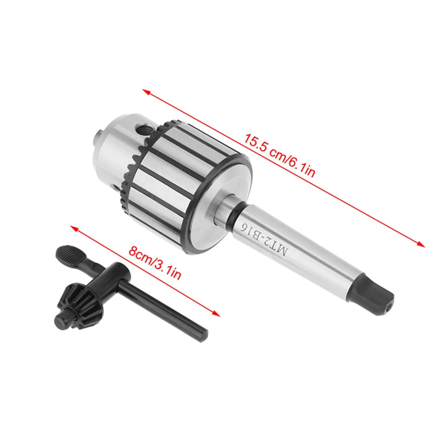 Mini Drill Chuck, Ejoyous High-Carbon Steel Key Type Lathe Drill Chuck, 1-13mm Mini Lathe Drill Chuck Tool for Drilling Centering Tapping Reaming