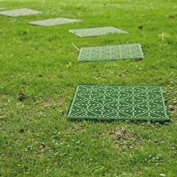 garden mile® Non Slip Modular Garden Path Tiles Patio Decking Interlocking Tiles Weatherproof Anti Slip Deck Board Waterproof Strong Robust Durable Plastic (Green x 20)
