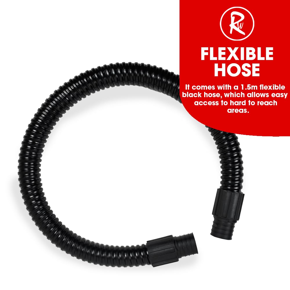 RocwooD Wet And Dry Vacuum Cleaner 15L 230 V 1250W 3 In 1 Bag Hoover With Blower Cleaning & Filter Light Weight & Portable Powerful Tub Vacuum Cleaners Electric Carpet & Floor Hoovers