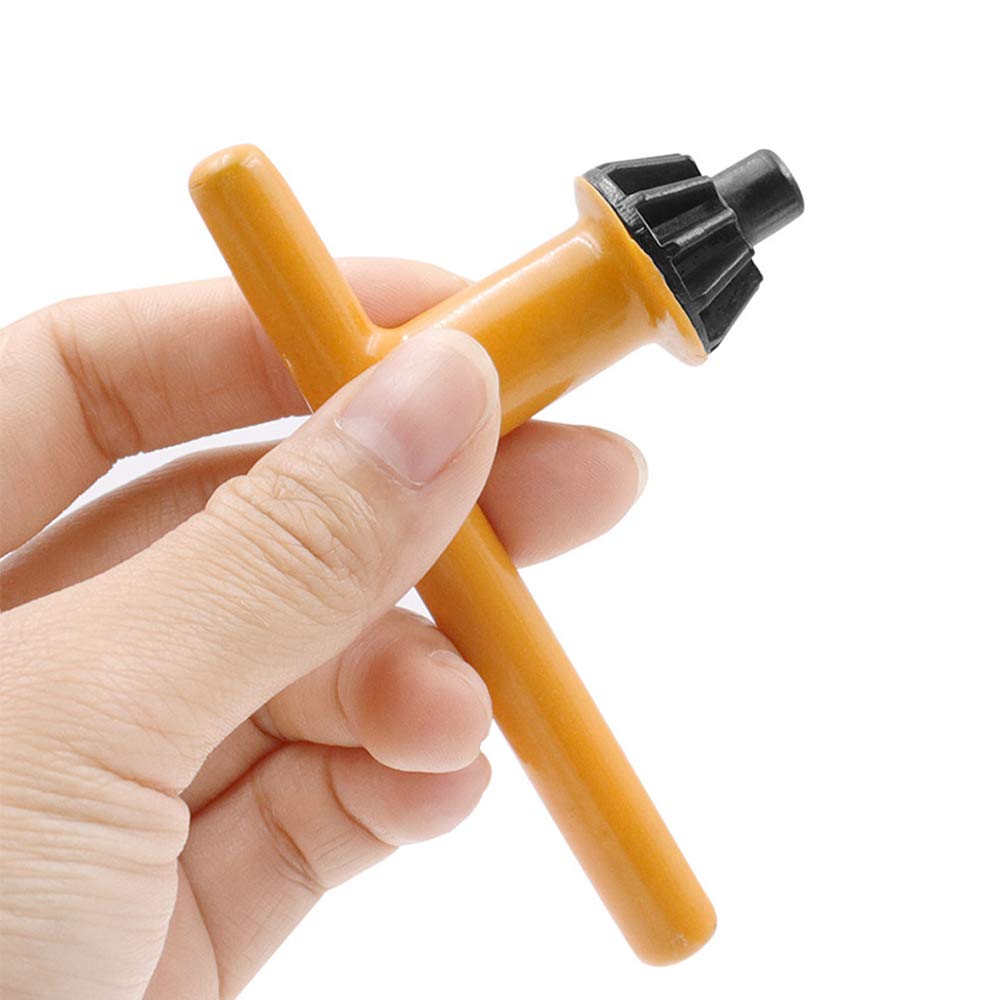 Mesee 3 Packs Drill Chuck Key Wrench Set, Universal Impact Chuck Keys Replacement 3 Sizes T Key Drill Press Wrench Repair Tools for 6mm/10mm 13mm 16mm Electric Drill Clamping Tool