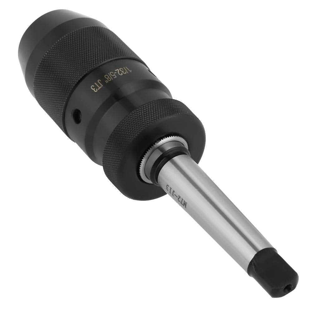 Wakects Self-Locking Chuck, 1-16mm Keyless Lathe Drill Chuck with Tapered Spindle/Tapered Pin MT2-JT3 Self-Braking Shaft