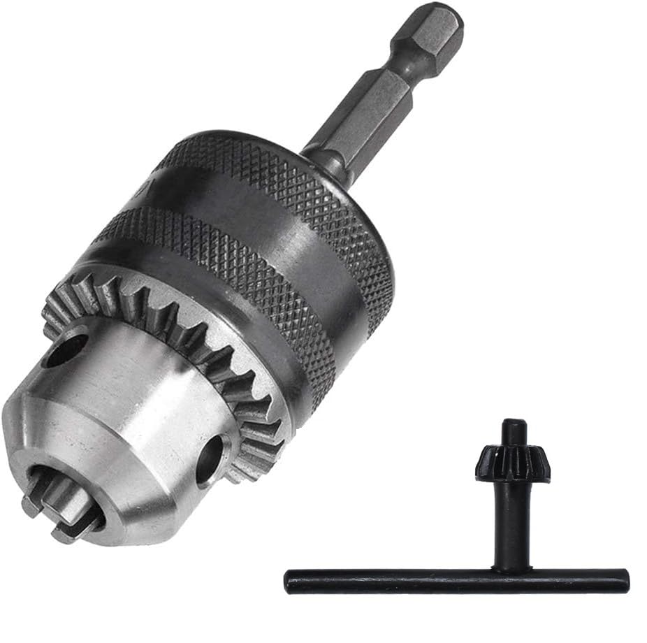 Elyyapt SDS-Plus Drill Chuck Adapter, 1.5-13mm 1/2-20UNF Drill Chuck with SDS Plus Shank Adaptor, Drill Chuck Converter Heavy Duty Professional Converter Tool Conversion Tool