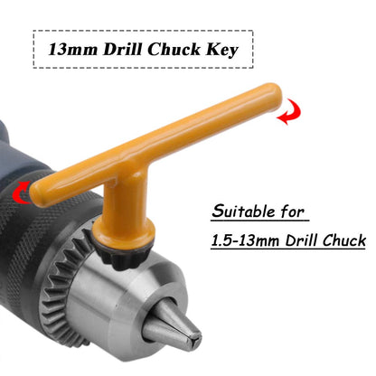 Mesee 3 Packs Drill Chuck Key Wrench Set, Universal Impact Chuck Keys Replacement 3 Sizes T Key Drill Press Wrench Repair Tools for 6mm/10mm 13mm 16mm Electric Drill Clamping Tool