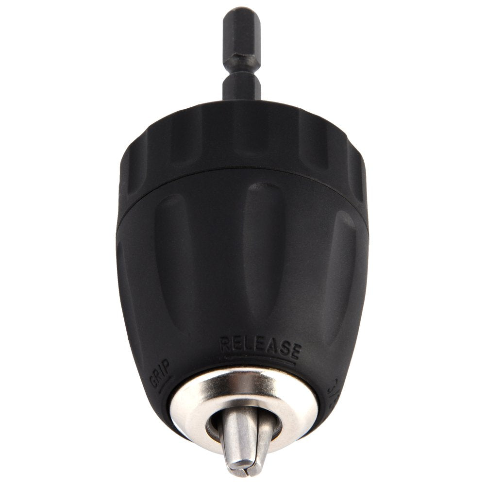 Keyless Drill Chuck Adapter Conversion Tool Walfront 3/8-24UNF 0.8-10MM 1/4 Inch Hexagonal Chuck Adapter