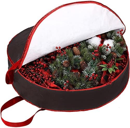 Ram® Christmas Wreath Storage Bag Durable Zipped 30 Inch Wreath Bag Storage Bag