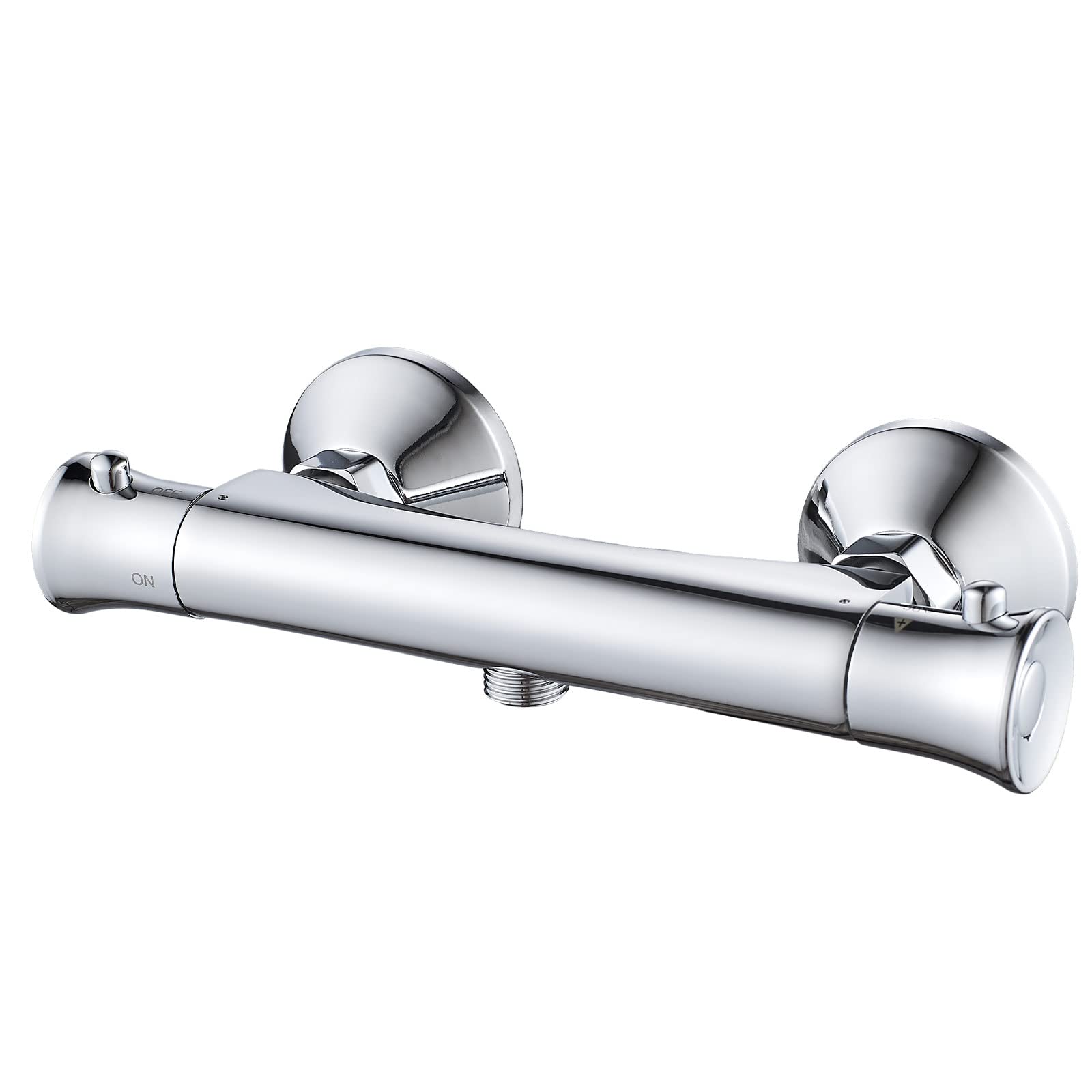Thermostatic Shower Mixer Bar,NewEast Modern Wall Mounted Chrome Bar Valve Anti Scald,Hot Cold Water Mixer Constant Temperature Control for Bathroom