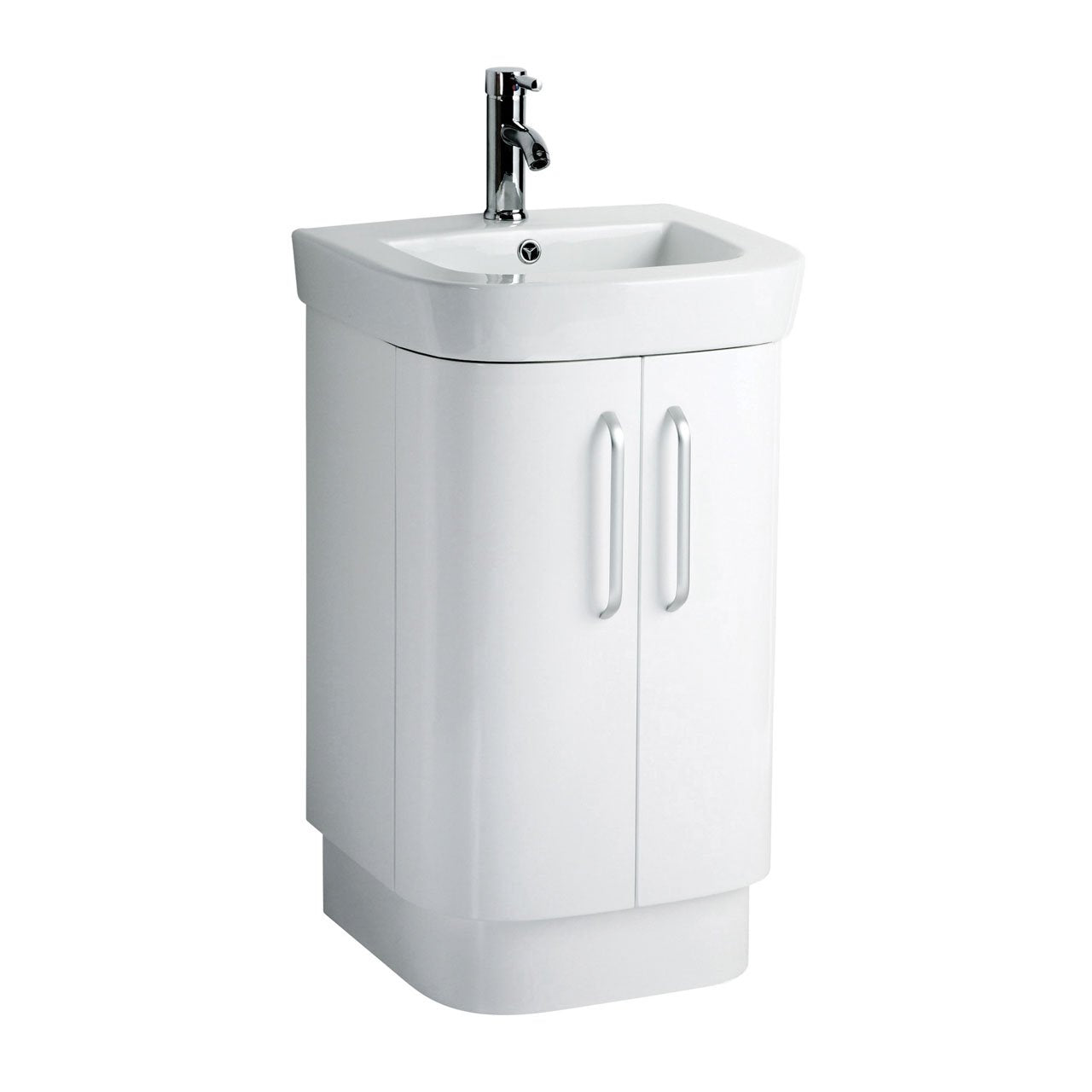 Premier Housewares Seattle Basin and Under Sink Cabinet Set, Ceramic, White, 45 x 50 x 95 cm