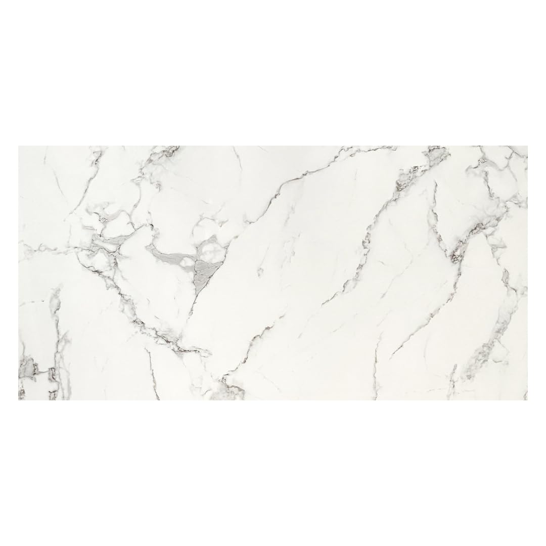 IZODEKOR Marble Look Cladding - 1Pc 120x60cm Panels for Bathroom, Kitchen & Bedroom, Alternative to Tiles, Shower Panels, Granite Effect PVC | Carrara