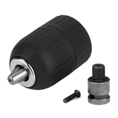 Gasea 2-13mm Capacity Keyless Drill Chuck Quick Change Converter Conversion Tool with 1/2 Inch Socket Square Female Adapter for Air Impact Wrench