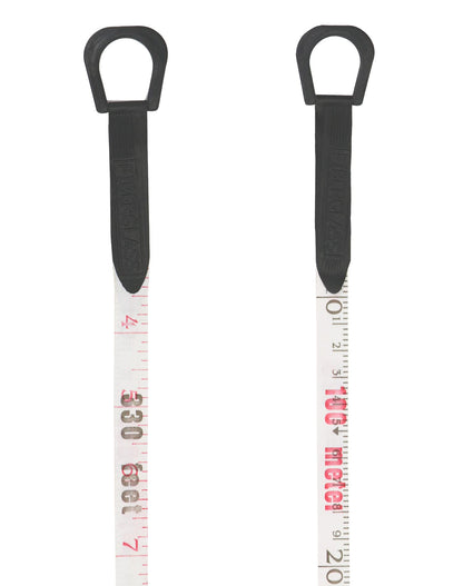 QWORK® 2 Piece Open Reel Tape Measure, Fibreglass Surveyors Tape, 100M /330 FT