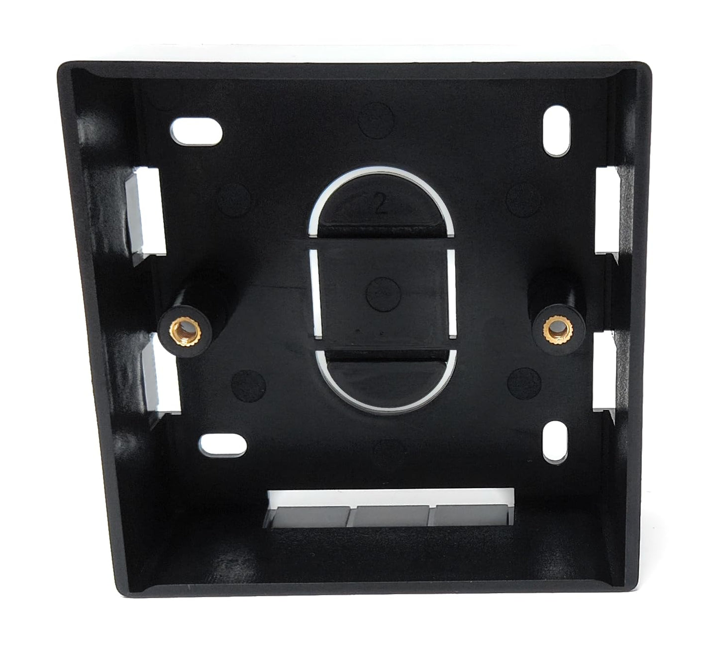 1-Gang Surface Mount Back Box – Black Pattress Box 86mm x 86mm x 32mm, Durable Wall-Mounted Electrical & Network Faceplate Housing (1)