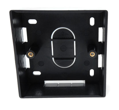 1-Gang Surface Mount Back Box – Black Pattress Box 86mm x 86mm x 32mm, Durable Wall-Mounted Electrical & Network Faceplate Housing (1)