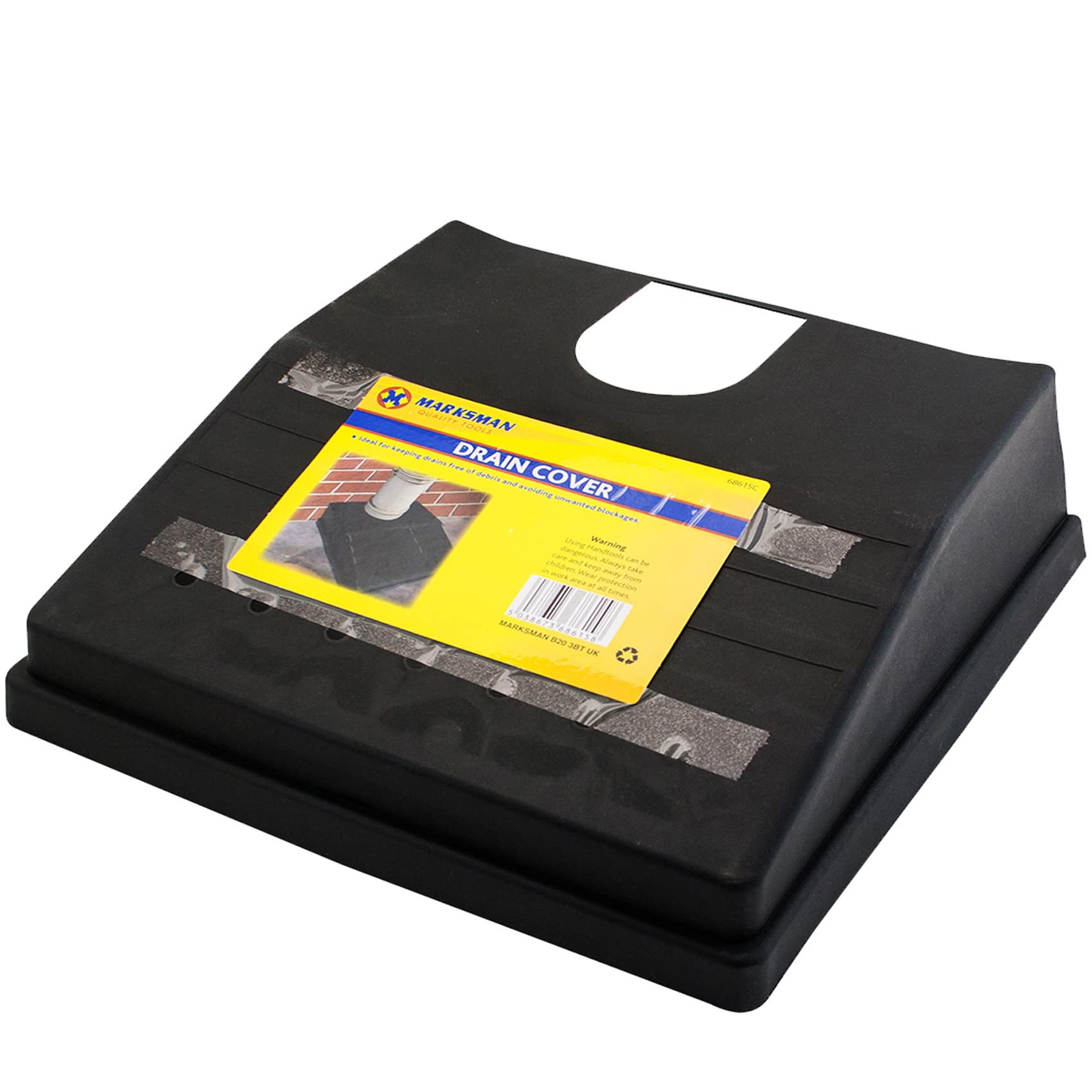 Nti MARKSMAN Heavy Duty DRAIN COVER | BLACK | Garden Gutter Pipe Guard | Leaves Debris Protector | Avoid Drainage Blockages Downspouts DIY Plumbing Home Fixtures, 30CM x 30CM