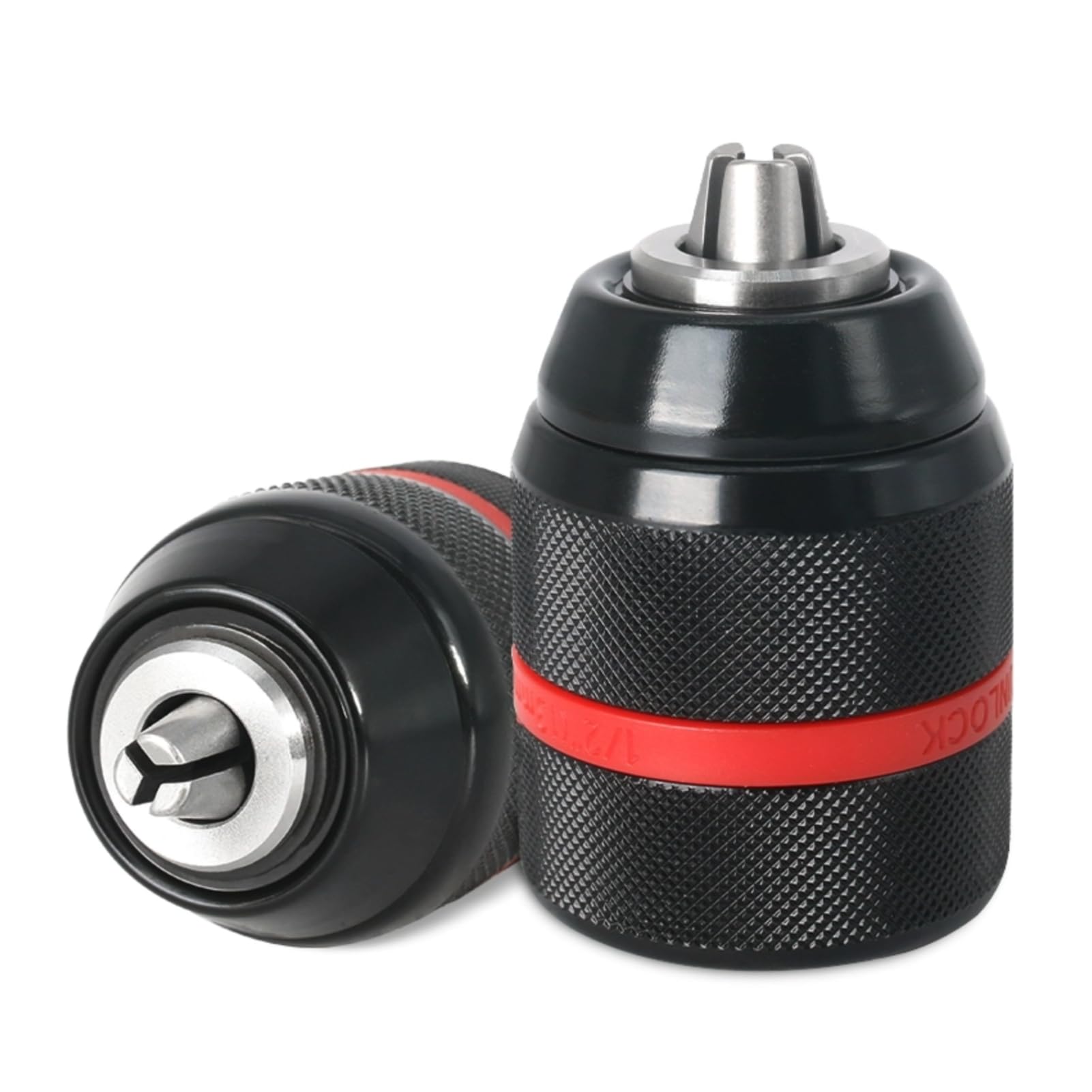 Akozon M18 Keyless Hand Drill Chuck, 1/2-20UNF Mount, 2~13mm Self-Tightening Chuck Adapter Converter for Multiple Use