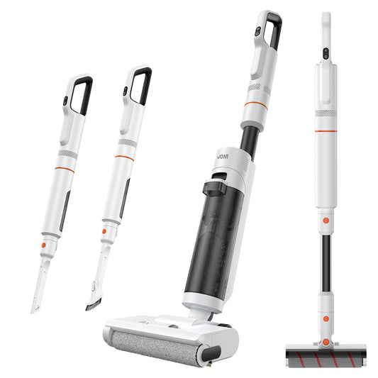 JONR ED20 Pro 4 in 1 Wet and Dry Vacuum Cleaner Cordless, Hard Floor Cleaner Machines 17000 Pa suction, 180° Lay-flat, One-Touch Self-cleaning and Auto Drying,5mm Edge-to-Edge Cleaning, Long Runtime