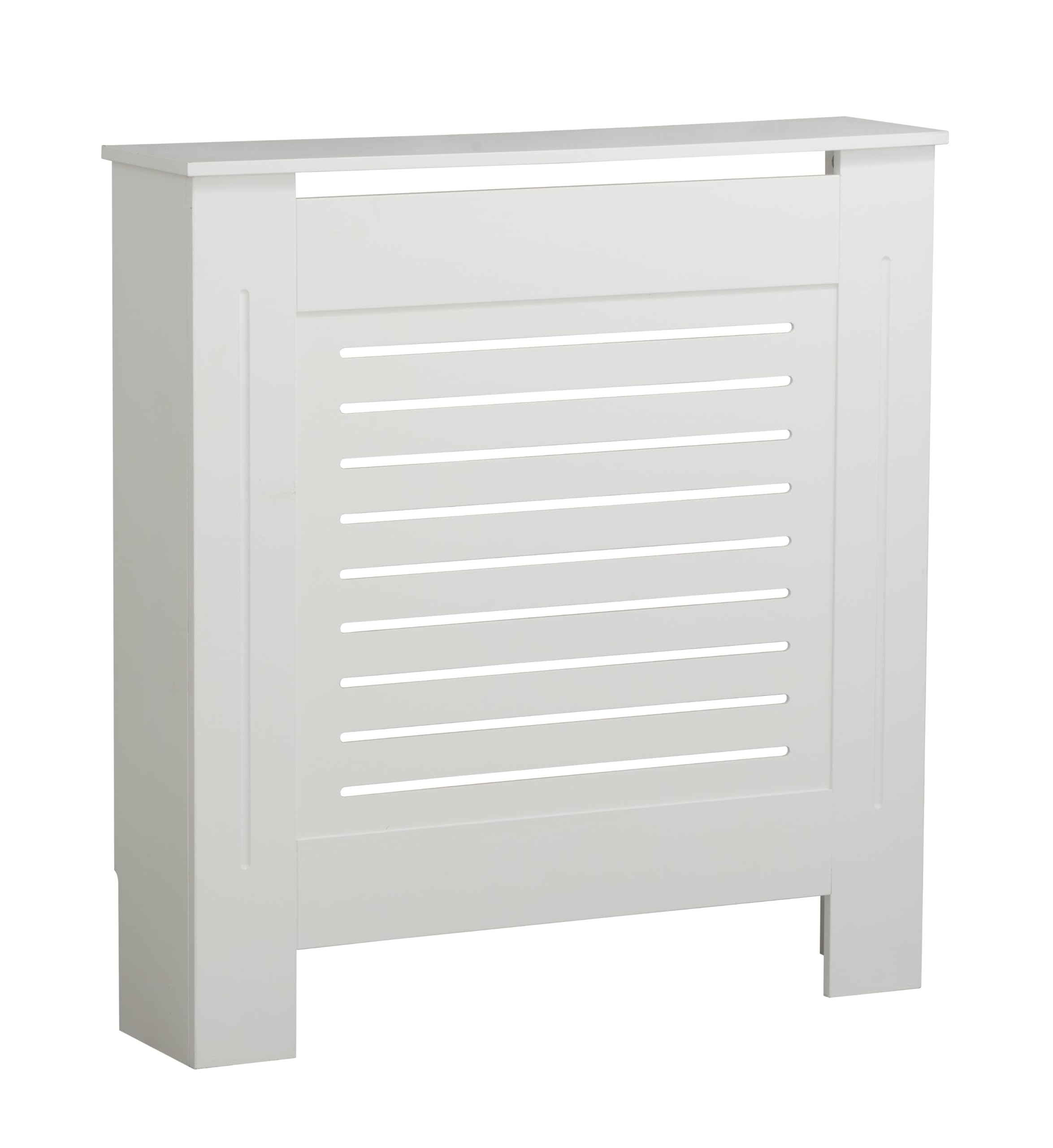 URBNLIVING Modern Wooden Radiator Cover MDF Grill Shelf Cabinet Furniture (White, Small)