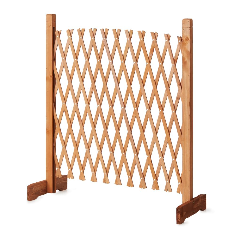 Easylife Solid Wood Expanding Fence, Mobile and Movable Fence, Gardeners & Pet Owners, Fold-able Design and Lightweight, H:90cm x W:30-190 cm from Easylife Lifestyle Solutions - Natural Wood