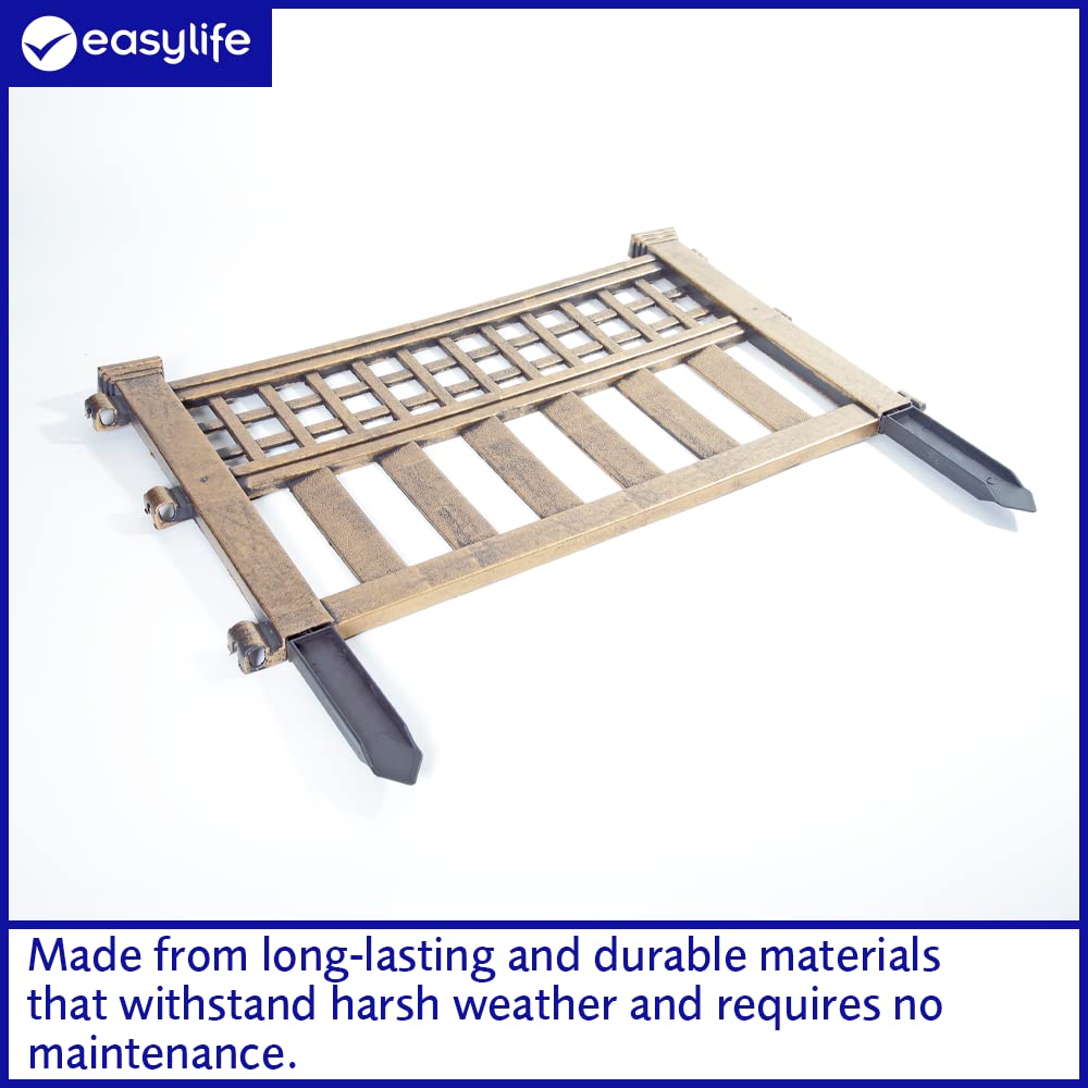 Easylife Garden Modern Fence Panels, Instant Installation Flower Bed Edging, Durable Fence for Garden - Fully Guaranteed