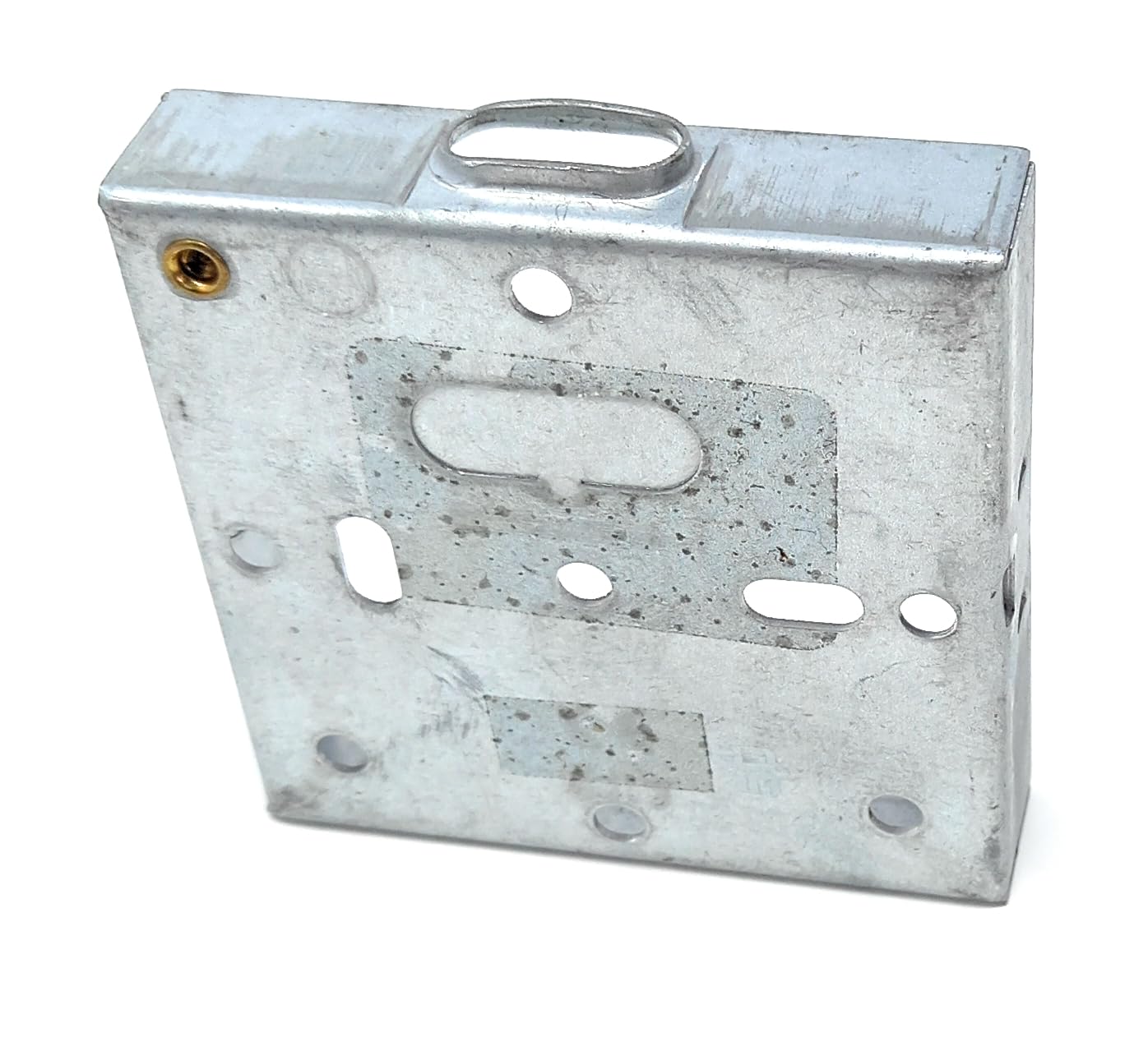 1 Gang 16mm Metal Pattress Box – Surface Mount with Earth Terminals for Electrical Faceplates (1)