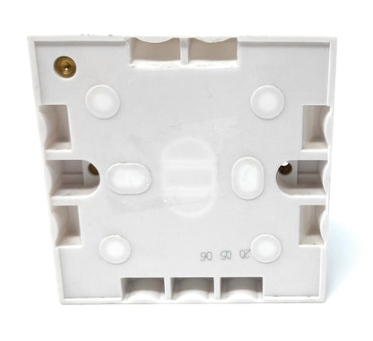 1 Gang Surface Mount Back Box Pattress Box 16mm x 85mm x 85mm White 1pcs