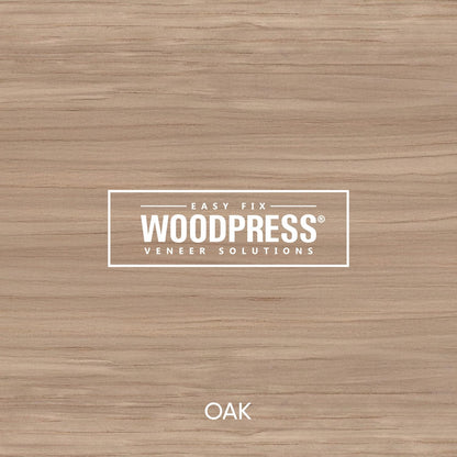 WoodPress® Real Oak Veneer Edging Tape – 50mm x 7.5m | Pre-Glued Iron on Edge Banding w/Hot Melt Adhesive