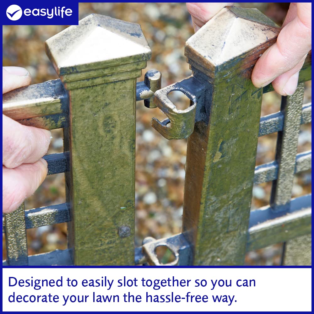 Easylife Garden Modern Fence Panels, Instant Installation Flower Bed Edging, Durable Fence for Garden - Fully Guaranteed