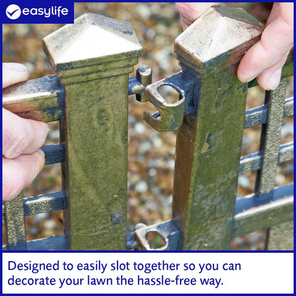 Easylife Garden Modern Fence Panels, Instant Installation Flower Bed Edging, Durable Fence for Garden - Fully Guaranteed