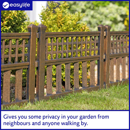 Easylife Garden Modern Fence Panels, Instant Installation Flower Bed Edging, Durable Fence for Garden - Fully Guaranteed
