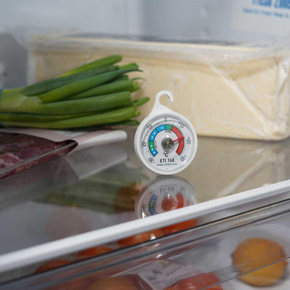 Fridge Or Freezer Thermometer 52 mm Dial, Colour Coded Zones. Ideal For Home, Restaurants, Bars, Cafes
