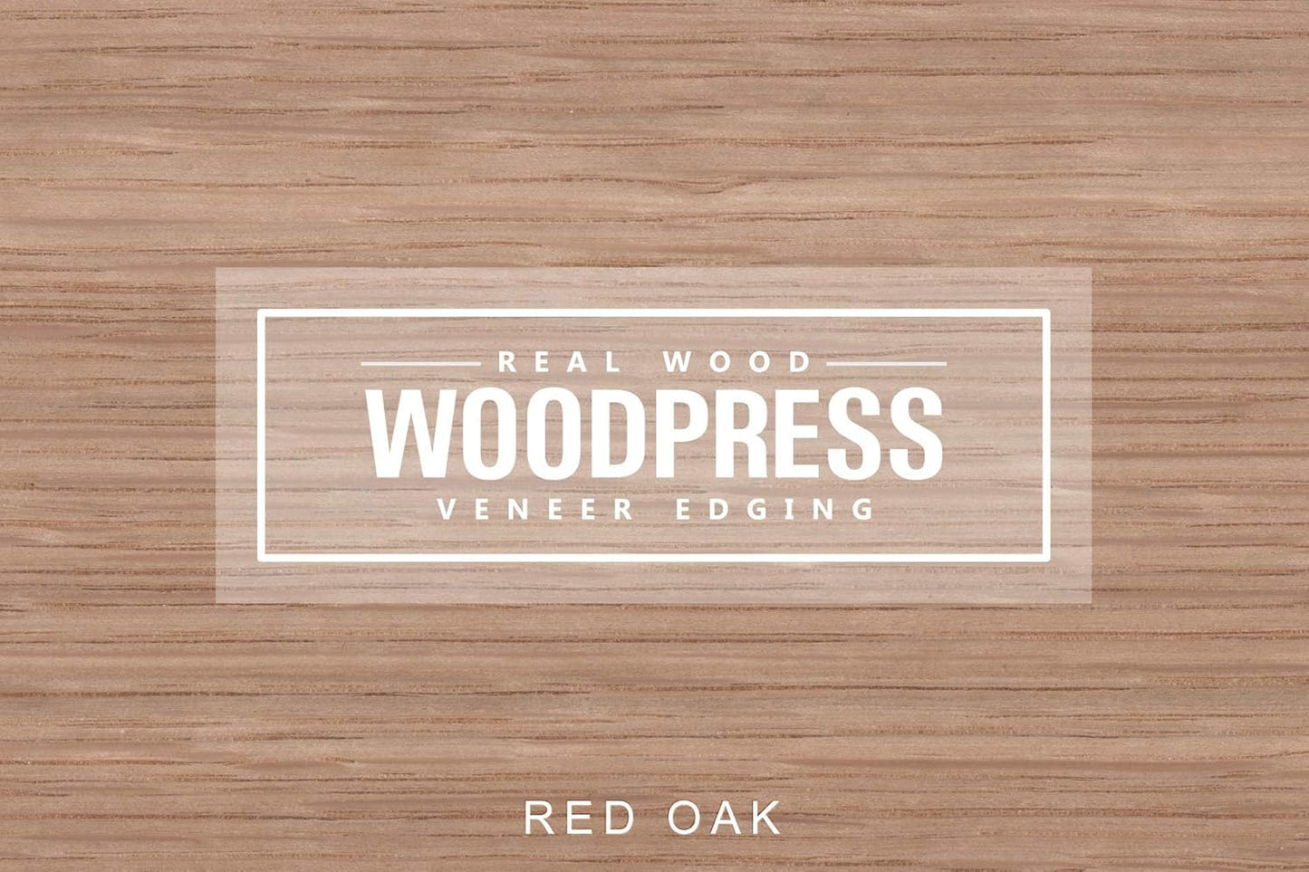 WoodPress® 50mm Real Red Oak Iron-On Edging – 7.5m Roll – Pre-Glued Wood Veneer Tape for Easy DIY Application – Will Cover The Edge of a Standard MDF Panel