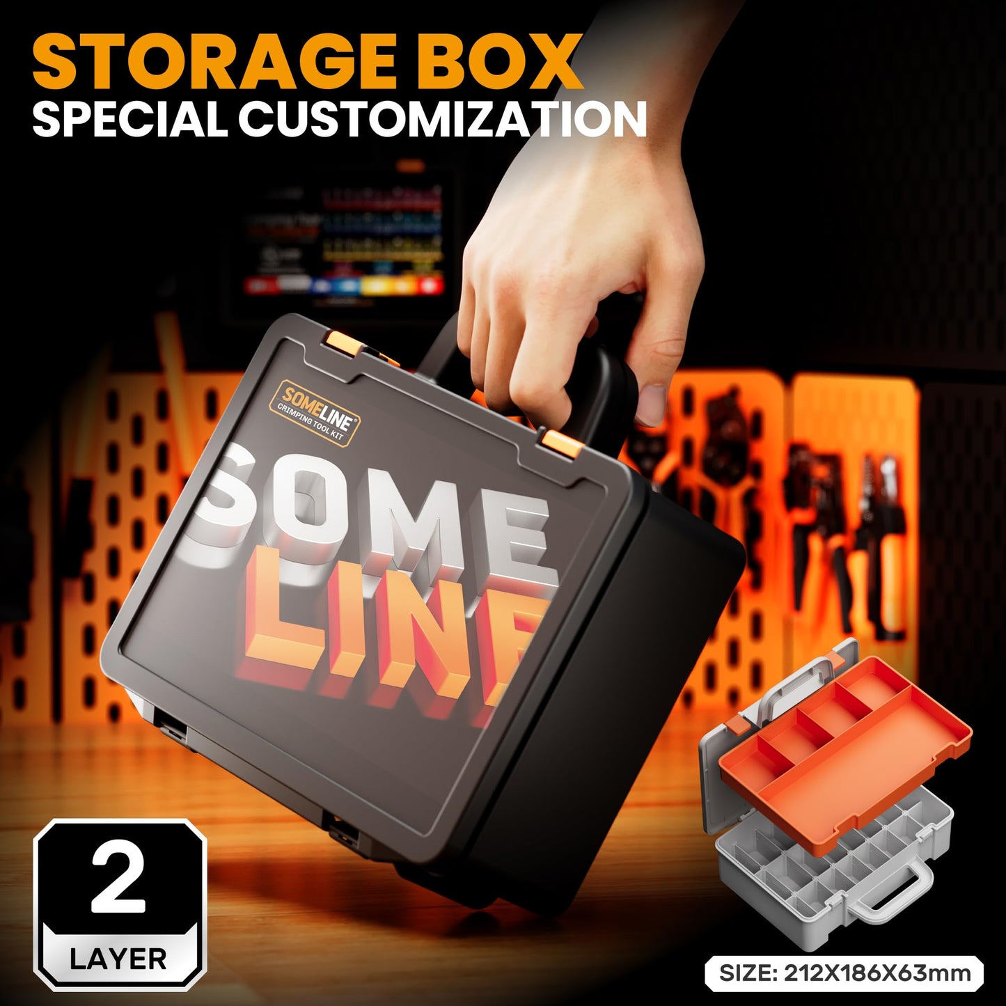 SOMELINE Crimping Tools Set with 24 Types of Ferrules - Ferrule Pliers 0.25-10mm²(AWG 24-8) I Electricians Tools, Crimper, Crimping Pliers, Wire Crimping Tool, Crimping Tool