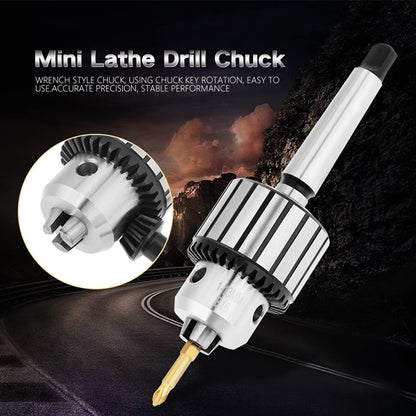 Mini Drill Chuck, Ejoyous High-Carbon Steel Key Type Lathe Drill Chuck, 1-13mm Mini Lathe Drill Chuck Tool for Drilling Centering Tapping Reaming