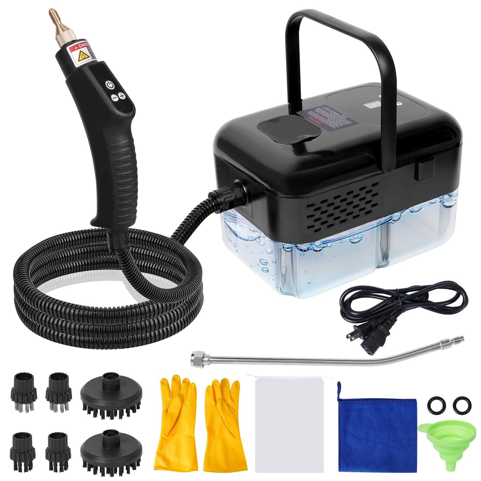 15-in-1 Handheld Steam Cleaner, 9-Level Adjustable Handle,10s Heat-Up, 2500W High Pressure Handheld Steamer Cleaning Machine for Home, Kitchen, Grease, Grout, Tile,Floor,Couch and Car