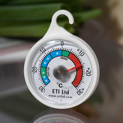 Fridge Or Freezer Thermometer 52 mm Dial, Colour Coded Zones. Ideal For Home, Restaurants, Bars, Cafes