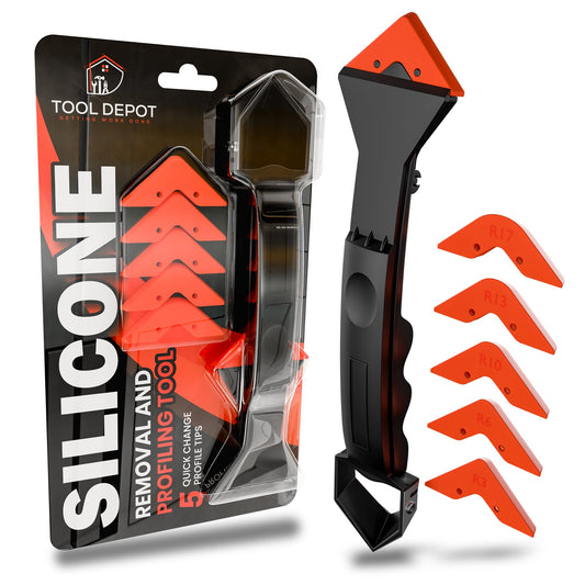 Tool Depot Caulking and Silicone Tool 3 in 1 Sealant Finishing Tool with Stainless Head, Caulk Remover, sealant Remover, Angle Scraper for Bathroom, Kitchen,Floor,Window,Sink